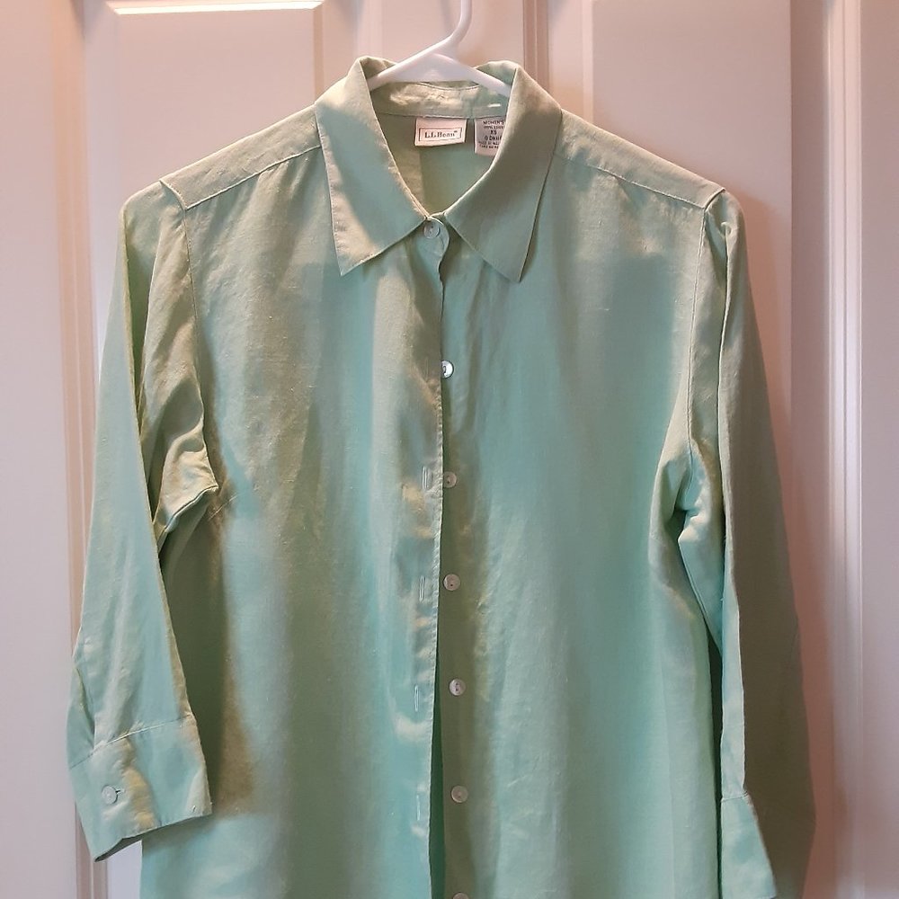LL Bean Linen blouse
